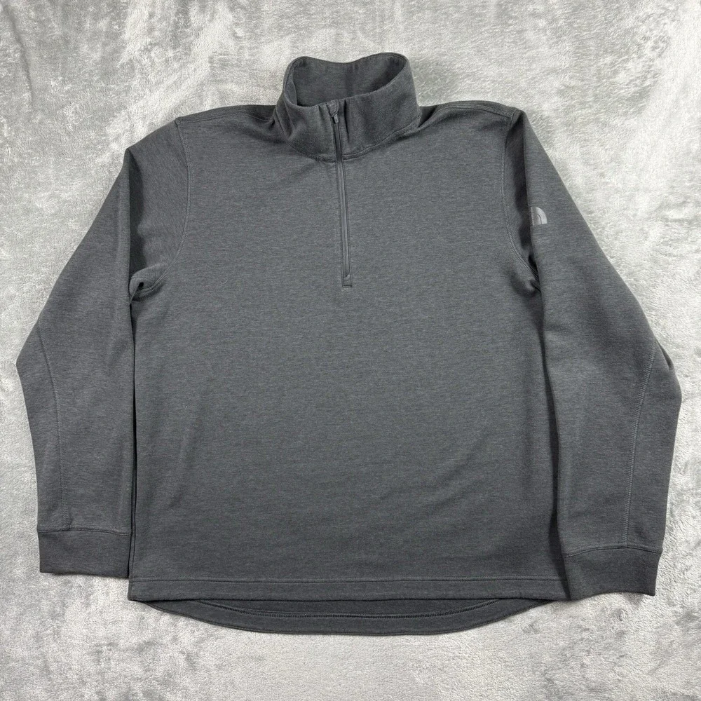 The North Face  1/4 Zip‎ Pullover Men's XL Grey Fleece Mock Neck Jacket Outdoors